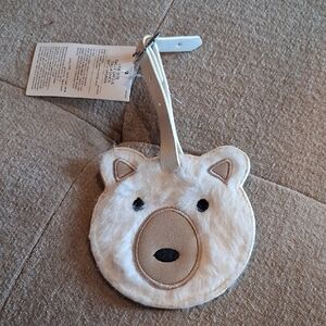 Source Unknown White Bear Luggage Tag with ID Window